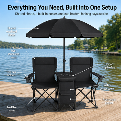The Sunblock™ Duo — 100% UV Blocking Companion Chair